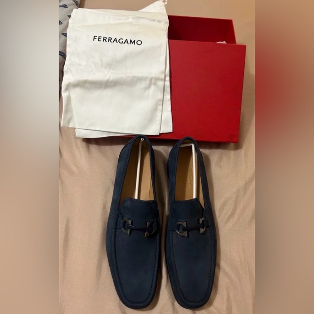Salvatore Ferragamo Dark Blue Loafers - Picture 3 of 4